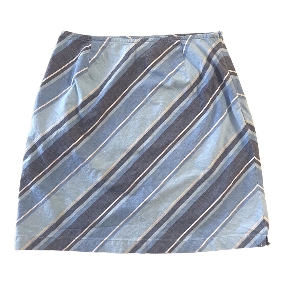 90s Y2K Asymmetrical Striped Mini Skirt